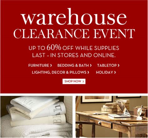 pottery barn outlet near me|pottery barn warehouse clearance event.